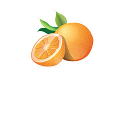 Свитшот хлопковый мужской Апельсины, цвет: белый — фото 2