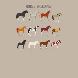 Свитшот хлопковый мужской HORSE BREEDING, цвет: миндальный — фото 2