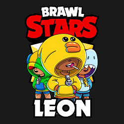 Свитшот хлопковый мужской BRAWL STARS LEON, цвет: черный — фото 2