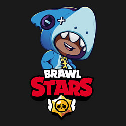 Свитшот хлопковый мужской Brawl Stars LEON SHARK, цвет: черный — фото 2