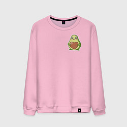 Свитшот хлопковый мужской Avocado Heart, цвет: светло-розовый