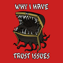 Свитшот хлопковый мужской Why I Have Trust Issues, цвет: красный — фото 2