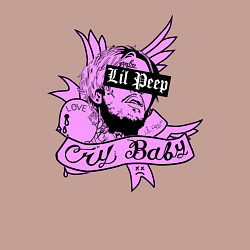 Свитшот хлопковый мужской LIL PEEP, цвет: пыльно-розовый — фото 2