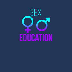 Свитшот хлопковый мужской SEX EDUCATION, цвет: тёмно-синий — фото 2