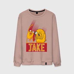 Свитшот хлопковый мужской JAKE, цвет: пыльно-розовый