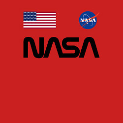 Свитшот хлопковый мужской NASA НАСА, цвет: красный — фото 2