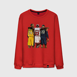 Свитшот хлопковый мужской Bryant, Jordan, James, цвет: красный