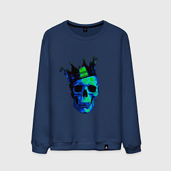 Свитшот хлопковый мужской Skeleton King, цвет: тёмно-синий