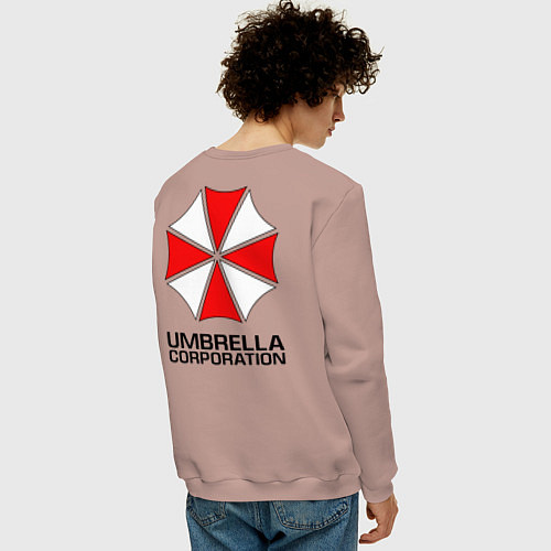 Мужской свитшот UMBRELLA CORP / Пыльно-розовый – фото 4