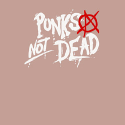 Свитшот хлопковый мужской Punks not dead, цвет: пыльно-розовый — фото 2