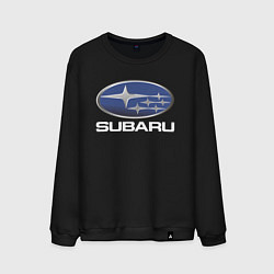 Свитшот хлопковый мужской SUBARU, цвет: черный