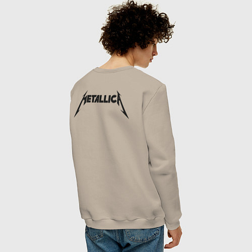 Мужской свитшот Metallicaспина / Миндальный – фото 4