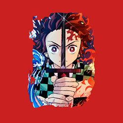 Свитшот хлопковый мужской KIMETSU NO YAIBA, цвет: красный — фото 2