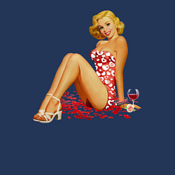 Свитшот хлопковый мужской Retro PinUp Girl, цвет: тёмно-синий — фото 2