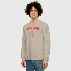 Свитшот хлопковый мужской Megadeth, цвет: миндальный — фото 2