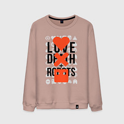 Свитшот хлопковый мужской LOVE DEATH ROBOTS LDR, цвет: пыльно-розовый