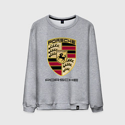 Свитшот хлопковый мужской PORSCHE, цвет: меланж