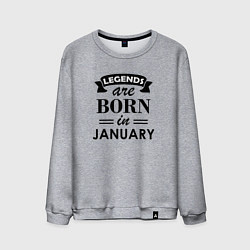 Мужской свитшот Legends are born in january