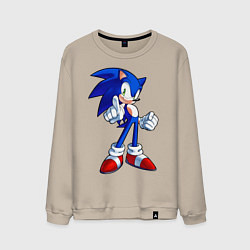 Свитшот хлопковый мужской SONIC, цвет: миндальный