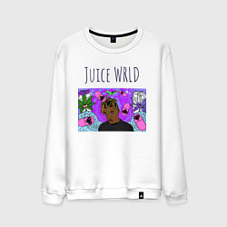 Свитшот хлопковый мужской Juice WRLD, цвет: белый