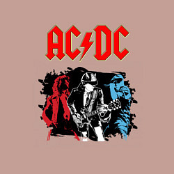 Свитшот хлопковый мужской ACDC, цвет: пыльно-розовый — фото 2