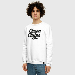 Свитшот хлопковый мужской Chupa-Chups Logo, цвет: белый — фото 2
