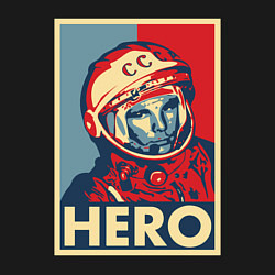 Свитшот хлопковый мужской ЮРИЙ ГАГАРИН, цвет: черный — фото 2