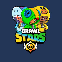 Свитшот хлопковый мужской Brawl Stars Leon Trio, цвет: тёмно-синий — фото 2