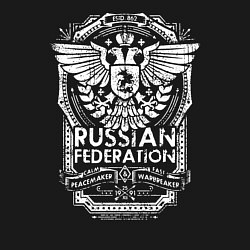 Свитшот хлопковый мужской Russian Federation, цвет: черный — фото 2