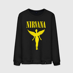 Свитшот хлопковый мужской NIRVANA, цвет: черный