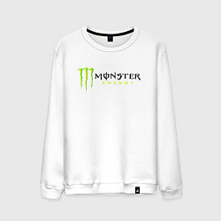 Свитшот хлопковый мужской MONSTER ENERGY, цвет: белый