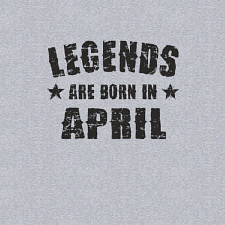 Свитшот хлопковый мужской Легенды рождаются в апреле, цвет: меланж — фото 2