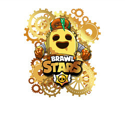 Свитшот хлопковый мужской Brawl Stars Robot Spike, цвет: белый — фото 2