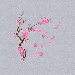 Свитшот хлопковый мужской Розовая сакура, цвет: меланж — фото 2