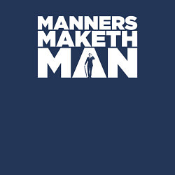 Свитшот хлопковый мужской Manners maketh man, цвет: тёмно-синий — фото 2