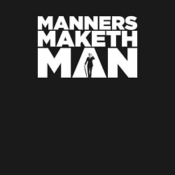 Свитшот хлопковый мужской Manners maketh man, цвет: черный — фото 2