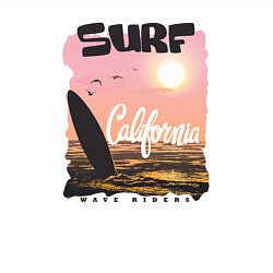 Свитшот хлопковый мужской Surf California, цвет: белый — фото 2