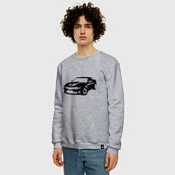 Свитшот хлопковый мужской Chevrolet Z, цвет: меланж — фото 2