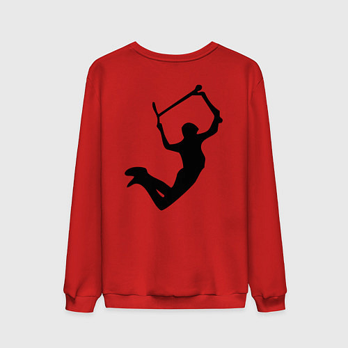 Мужской свитшот Самокат фристайл трюк экстрим / Красный – фото 2