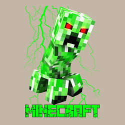 Свитшот хлопковый мужской MINECRAFT CREEPER, цвет: миндальный — фото 2