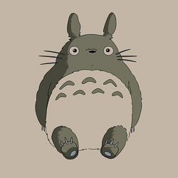 Свитшот хлопковый мужской Тоторо с прозрачным пузиком, цвет: миндальный — фото 2