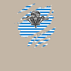 Свитшот хлопковый мужской Рваная тельняшка, цвет: миндальный — фото 2