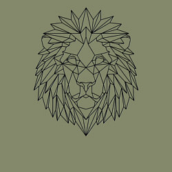 Свитшот хлопковый мужской Геометрический Лев, цвет: авокадо — фото 2