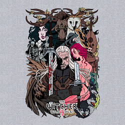 Свитшот хлопковый мужской The Witcher wild hunt, цвет: меланж — фото 2