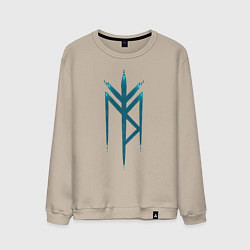 Свитшот хлопковый мужской Руны, цвет: миндальный