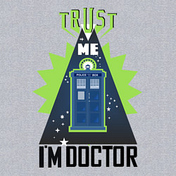Свитшот хлопковый мужской Trust me, i'm doctor who, цвет: меланж — фото 2