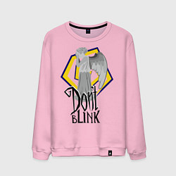 Свитшот хлопковый мужской Don't blink, цвет: светло-розовый