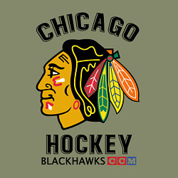 Свитшот хлопковый мужской CHICAGO BLACKHAWKS NHL, цвет: авокадо — фото 2