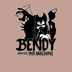 Свитшот хлопковый мужской Bendy And The Ink Machine, цвет: пыльно-розовый — фото 2