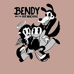 Свитшот хлопковый мужской Bendy And The Ink Machine, цвет: пыльно-розовый — фото 2